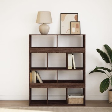 vidaXL Βιβλιοθήκη Καφέ Δρυς 100x33x125,5cm από Επεξεργασμένο Ξύλο 1 τεμ.