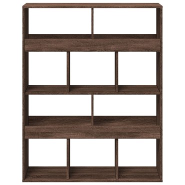 vidaXL Βιβλιοθήκη Καφέ Δρυς 100x33x125,5cm από Επεξεργασμένο Ξύλο 1 τεμ.