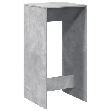 vidaXL Τραπέζι Μπαρ Γκρι Σκυροδέματος 51x50x103,5cm Επεξ. Ξύλο 1 τεμ.