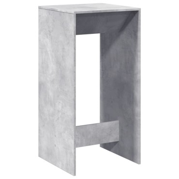 vidaXL Τραπέζι Μπαρ Γκρι Σκυροδέματος 51x50x103,5cm Επεξ. Ξύλο 1 τεμ.