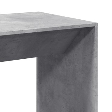vidaXL Τραπέζι Μπαρ Γκρι Σκυροδέματος 51x50x103,5cm Επεξ. Ξύλο 1 τεμ.