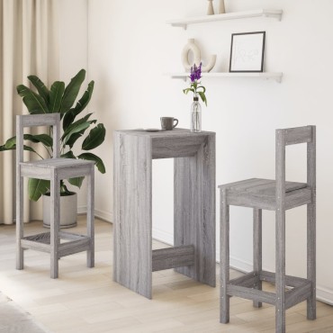 vidaXL Τραπέζι Κονσόλα Γκρι Sonoma 51x50x103,5cm από Επεξεργ. Ξύλο 1 τεμ.
