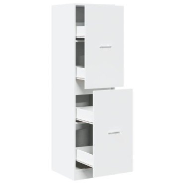 vidaXL Συρταριέρα Γενικής Χρήσης Λευκή 40x41x144,5cm Επεξ. Ξύλο 1 τεμ.