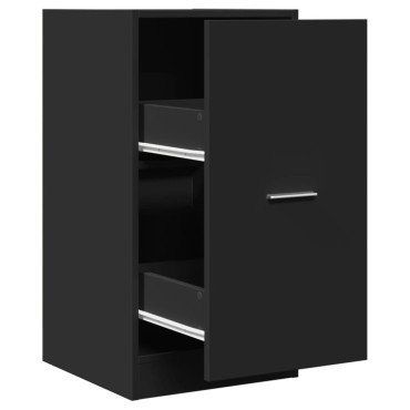 vidaXL Συρταριέρα Γενικής Χρήσης Μαύρο 40x41x77,5cm Επεξ. Ξύλο 1 τεμ.
