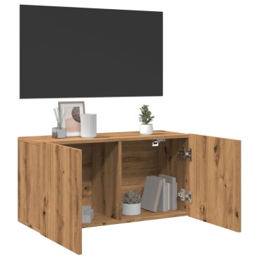 vidaXL Ντουλάπι Τοίχου Τηλεόρασης Artisian Δρυς 80x30x41cm