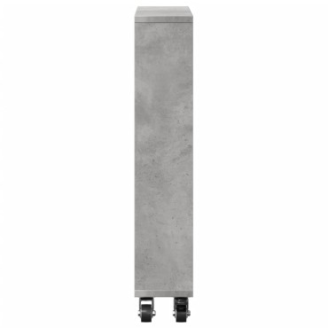 vidaXL Τρόλεϊ Αποθήκευσης Στενό Γκρι Σκυρ. 48x13x68cm Επεξ. Ξύλο