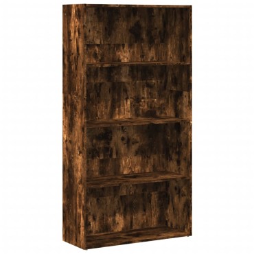 vidaXL Βιβλιοθήκη Καπνιστή Δρυς 80x30x152cm από Επεξεργασμένο Ξύλο 1 τεμ.