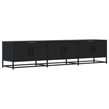 vidaXL Έπιπλο Τηλεόρασης Μαύρο 180x35x41cm Επεξεργασμένο Ξύλο