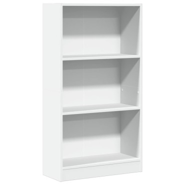 vidaXL Βιβλιοθήκη Λευκή 60x24x109cm από Επεξεργασμένο Ξύλο 1 τεμ.