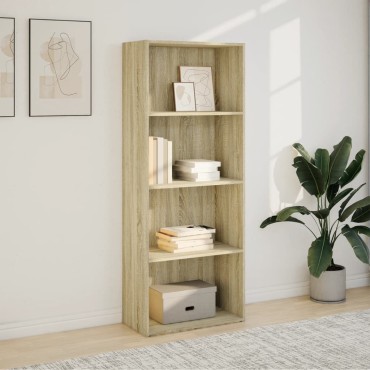 vidaXL Βιβλιοθήκη Sonoma Δρυς 60x30x152cm από Επεξεργασμένο Ξύλο 1 τεμ.