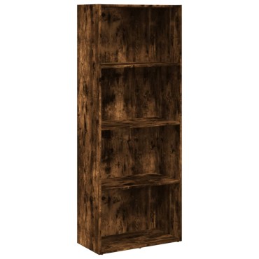 vidaXL Βιβλιοθήκη Καπνιστή Δρυς 60x30x152cm από Επεξεργασμένο Ξύλο 1 τεμ.