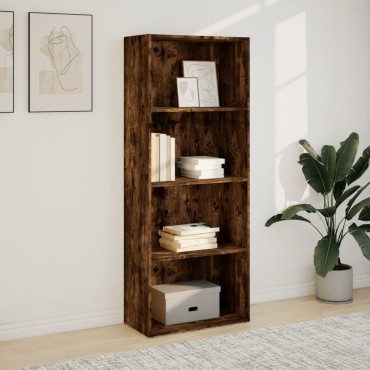 vidaXL Βιβλιοθήκη Καπνιστή Δρυς 60x30x152cm από Επεξεργασμένο Ξύλο 1 τεμ.