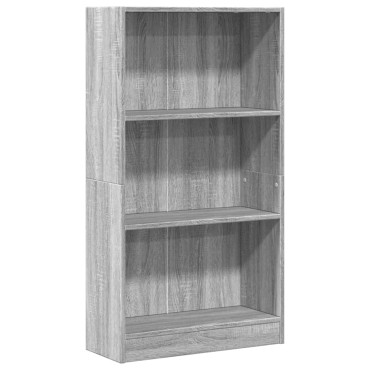 vidaXL Βιβλιοθήκη Γκρι Sonoma 60x24x109cm από Επεξεργ. Ξύλο 1 τεμ.