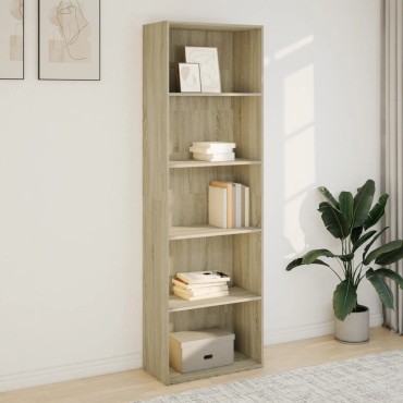 vidaXL Βιβλιοθήκη Sonoma Δρυς 60x30x189cm από Επεξεργασμένο Ξύλο 1 τεμ.