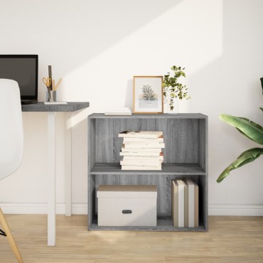 vidaXL Βιβλιοθήκη Γκρι Sonoma 80x30x77cm από Επεξεργ. Ξύλο 1 τεμ.