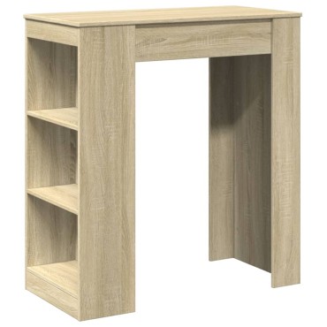 vidaXL Τραπέζι Μπαρ με Ράγες Sonoma Δρυς 95x47x103,5cm Επεξεργ. Ξύλο 1 τεμ.