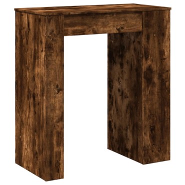 vidaXL Τραπέζι Μπαρ με Ράφια Δρυς 95x47x103,5cm Επεξεργ. Ξύλο 1 τεμ.