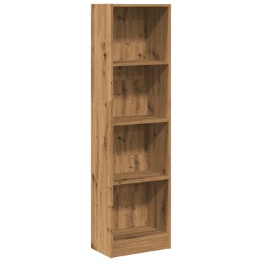 vidaXL Βιβλιοθήκη Αρτισιανή Δρυς 40x24x143cm από Επεξεργασμένο Ξύλο 1 τεμ.