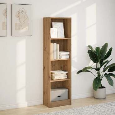 vidaXL Βιβλιοθήκη Αρτισιανή Δρυς 40x24x143cm από Επεξεργασμένο Ξύλο 1 τεμ.