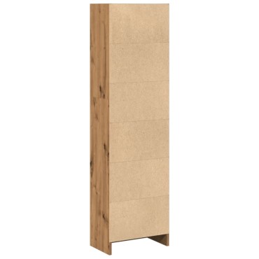 vidaXL Βιβλιοθήκη Αρτισιανή Δρυς 40x24x143cm από Επεξεργασμένο Ξύλο 1 τεμ.