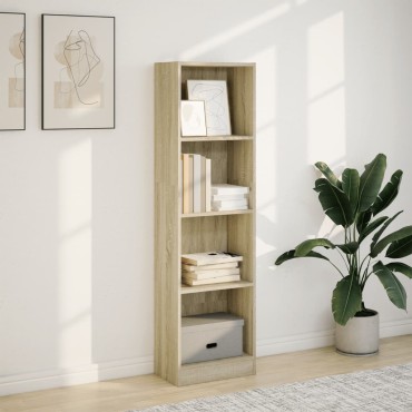 vidaXL Βιβλιοθήκη Sonoma Δρυς 40x24x143cm από Επεξεργασμένο Ξύλο 1 τεμ.