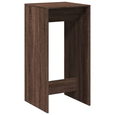 vidaXL Τραπέζι Μπαρ Καφέ Δρυς 51x50x103,5cm Επεξ. Ξύλο 1 τεμ.