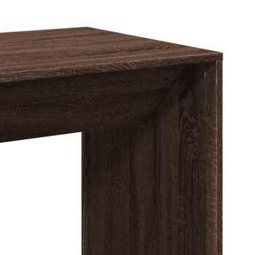 vidaXL Τραπέζι Μπαρ Καφέ Δρυς 51x50x103,5cm Επεξ. Ξύλο 1 τεμ.