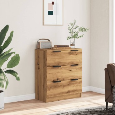 vidaXL Μπουφές Αρτισιανή Δρυς 60x30x70cm από Επεξεργασμένο Ξύλο 1 τεμ.