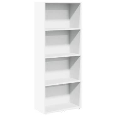 vidaXL Βιβλιοθήκη Λευκή 60x30x152cm από Επεξεργασμένο Ξύλο 1 τεμ.