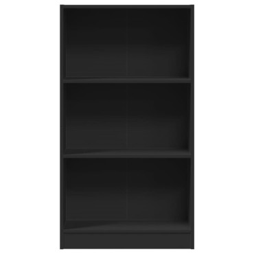 vidaXL Βιβλιοθήκη Μαύρη 60x24x109cm από Επεξεργασμένο Ξύλο 1 τεμ.