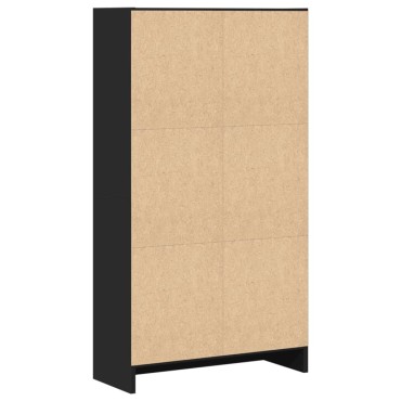 vidaXL Βιβλιοθήκη Μαύρη 60x24x109cm από Επεξεργασμένο Ξύλο 1 τεμ.