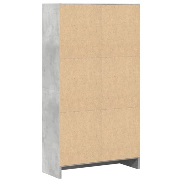 vidaXL Βιβλιοθήκη Γκρι Σκυροδέματος 60x24x109cm Επεξεργ. Ξύλο 1 τεμ.