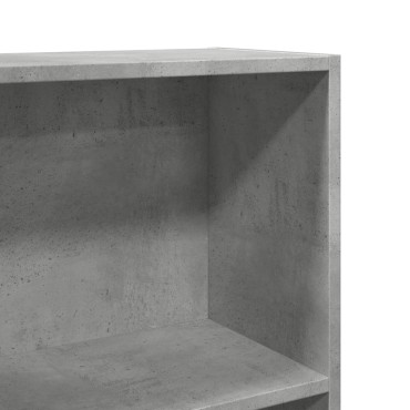 vidaXL Βιβλιοθήκη Γκρι Σκυροδέματος 60x24x109cm Επεξεργ. Ξύλο 1 τεμ.