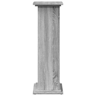 vidaXL Βάση Οθόνης με Αποθ. Γκρι Sonoma 31x30x90 εκ Επεξεργασμένο Ξύλο
