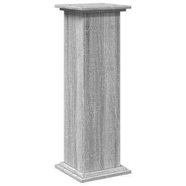 vidaXL Βάση Οθόνης με Αποθ. Γκρι Sonoma 31x30x90 εκ Επεξεργασμένο Ξύλο