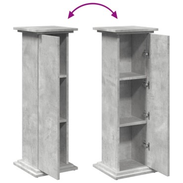 vidaXL Βάση Οθόνης με Αποθ. Γκρι Σκυρ. 31x30x90 εκ. Επεξεργασμένο Ξύλο