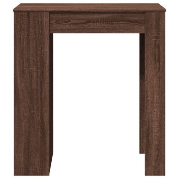 vidaXL Τραπέζι Μπαρ με Ράγες Καφέ Δρυς 95x47x103,5cm Επεξεργ. Ξύλο 1 τεμ.