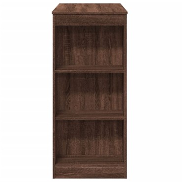 vidaXL Τραπέζι Μπαρ με Ράγες Καφέ Δρυς 95x47x103,5cm Επεξεργ. Ξύλο 1 τεμ.