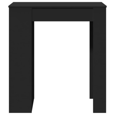 vidaXL Τραπέζι Μπαρ με Ράφια Μαύρο 95x47x103,5cm Επεξεργ. Ξύλο 1 τεμ.