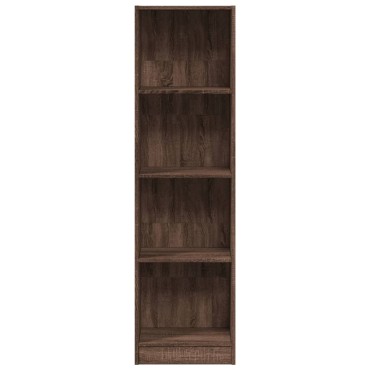 vidaXL Βιβλιοθήκη Καφέ Δρυς 40x24x143cm από Επεξεργασμένο Ξύλο 1 τεμ.