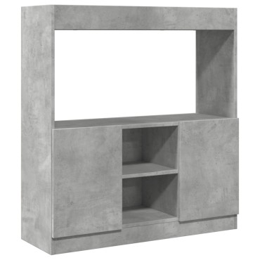 vidaXL Ντουλάπι Γκρι Σκυρ. 92x33x100cm από Επεξεργασμένο Ξύλο 1 τεμ.