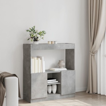 vidaXL Ντουλάπι Γκρι Σκυρ. 92x33x100cm από Επεξεργασμένο Ξύλο 1 τεμ.