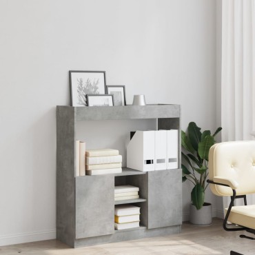 vidaXL Ντουλάπι Γκρι Σκυρ. 92x33x100cm από Επεξεργασμένο Ξύλο 1 τεμ.