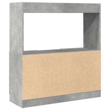 vidaXL Ντουλάπι Γκρι Σκυρ. 92x33x100cm από Επεξεργασμένο Ξύλο 1 τεμ.