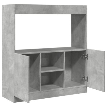 vidaXL Ντουλάπι Γκρι Σκυρ. 92x33x100cm από Επεξεργασμένο Ξύλο 1 τεμ.