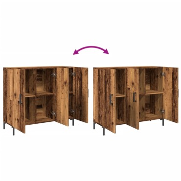 vidaXL Ντουλάπι Παλαιό Ξύλο 90x34x80cm από Επεξεργασμένο Ξύλο 1 τεμ.