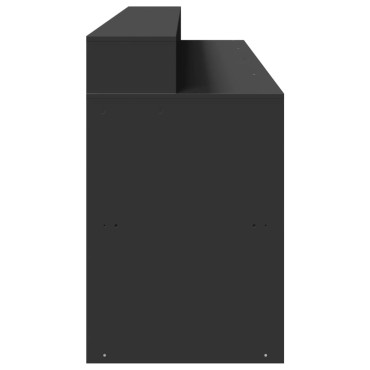 vidaXL Γραφείο με LED Μαύρο 200x55x91cm από Επεξεργασμένο Ξύλο 1 τεμ.
