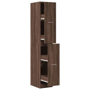 vidaXL Συρταριέρα Γενικής Χρήσης Καφέ Δρυς 30x41x174,5cm Επεξ. Ξύλο 1 τεμ.