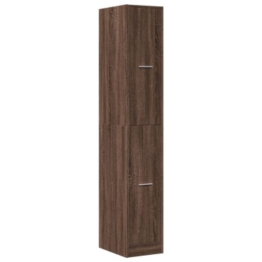 vidaXL Συρταριέρα Γενικής Χρήσης Καφέ Δρυς 30x41x174,5cm Επεξ. Ξύλο 1 τεμ.