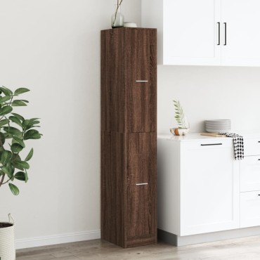 vidaXL Συρταριέρα Γενικής Χρήσης Καφέ Δρυς 30x41x174,5cm Επεξ. Ξύλο 1 τεμ.